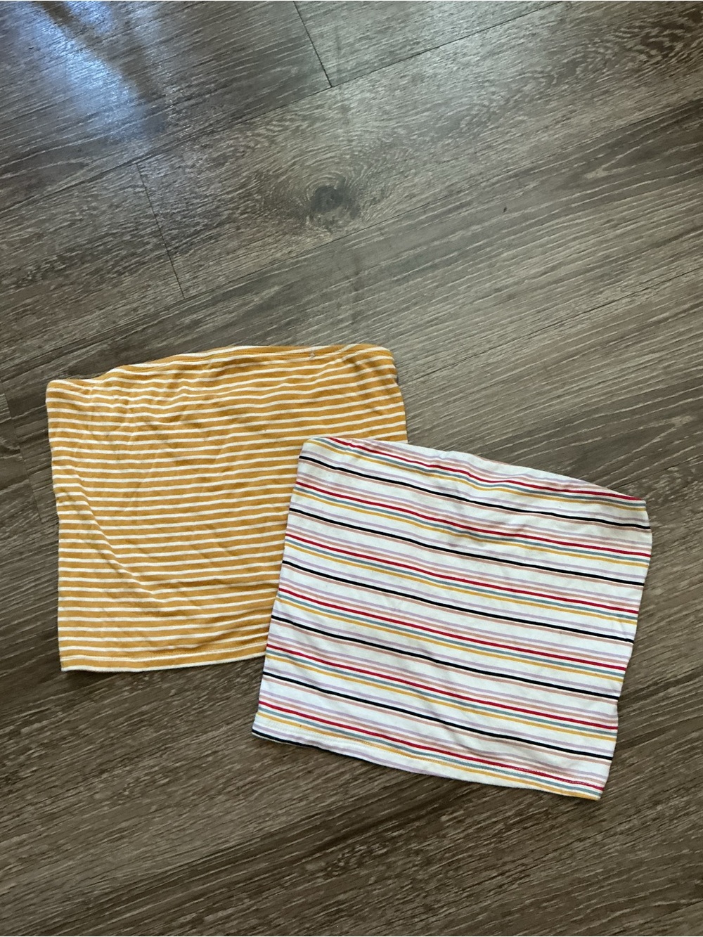 Striped Tube tops — Yellow and Multi-Stripe